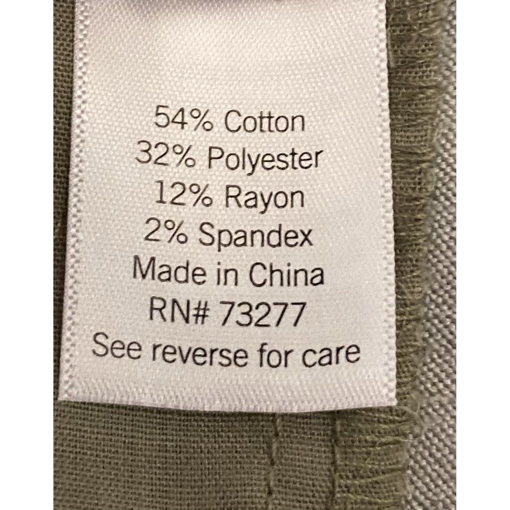 Croft & Barrow Effortless Stretch Capri Pants Womens Size 12 Regular Green - Picture 4 of 5